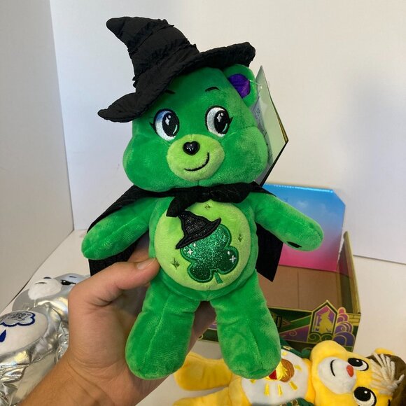 Care Bears X Wicked Fun Size Plush Set No Lion W Display Glinda Elphaba Tin Man - Picture 9 of 16